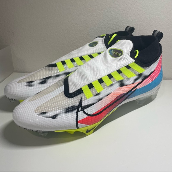 NEW NIKE Vapor Edge Pro 360 Multi Zebra Stripes Mens Size 14 Football Cleats - Picture 1 of 7
